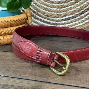 CHRISTIAN DIOR Vintage Brown Split Leather Belt Made in Spain s-l400.jpg main image 2